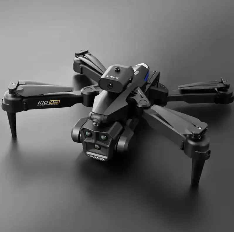 K10 Max Drones Three 4K HD Cameras Obstacle Avoidance Optical Flow Positioning Foldable WIFI FPV Helicopter UAV Dron Toys