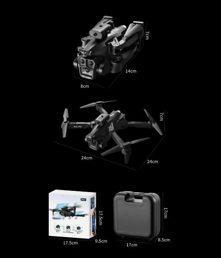 K10 Max Drones Three 4K HD Cameras Obstacle Avoidance Optical Flow Positioning Foldable WIFI FPV Helicopter UAV Dron Toys