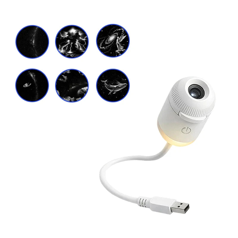 Cordless Led Wall Projector Universe Galaxy Sconce Sunset Lamp Wireless Charging Night Light For Home Bedroom Living Room Decor