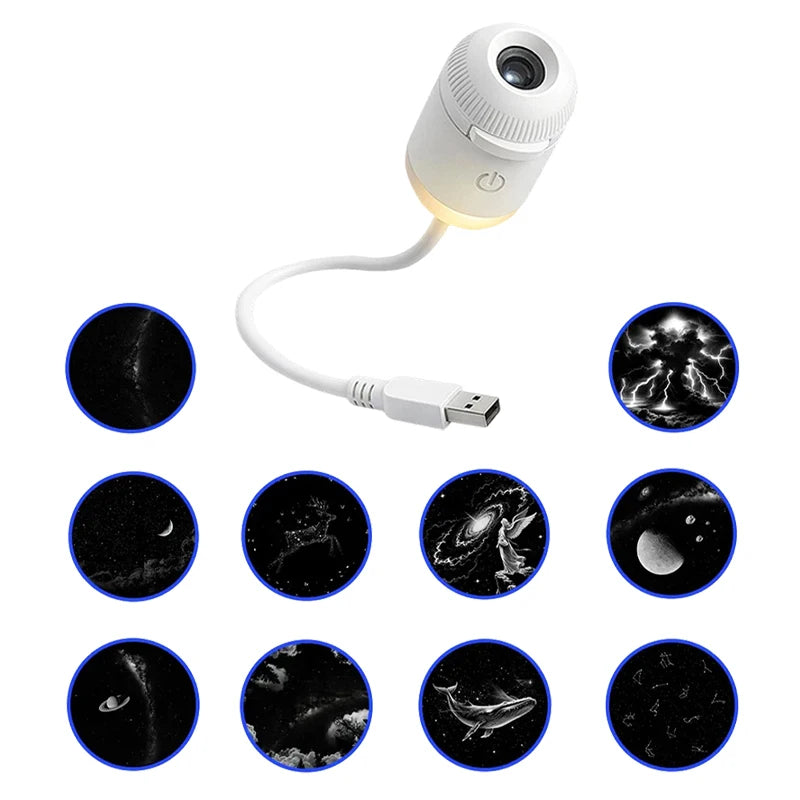 Cordless Led Wall Projector Universe Galaxy Sconce Sunset Lamp Wireless Charging Night Light For Home Bedroom Living Room Decor