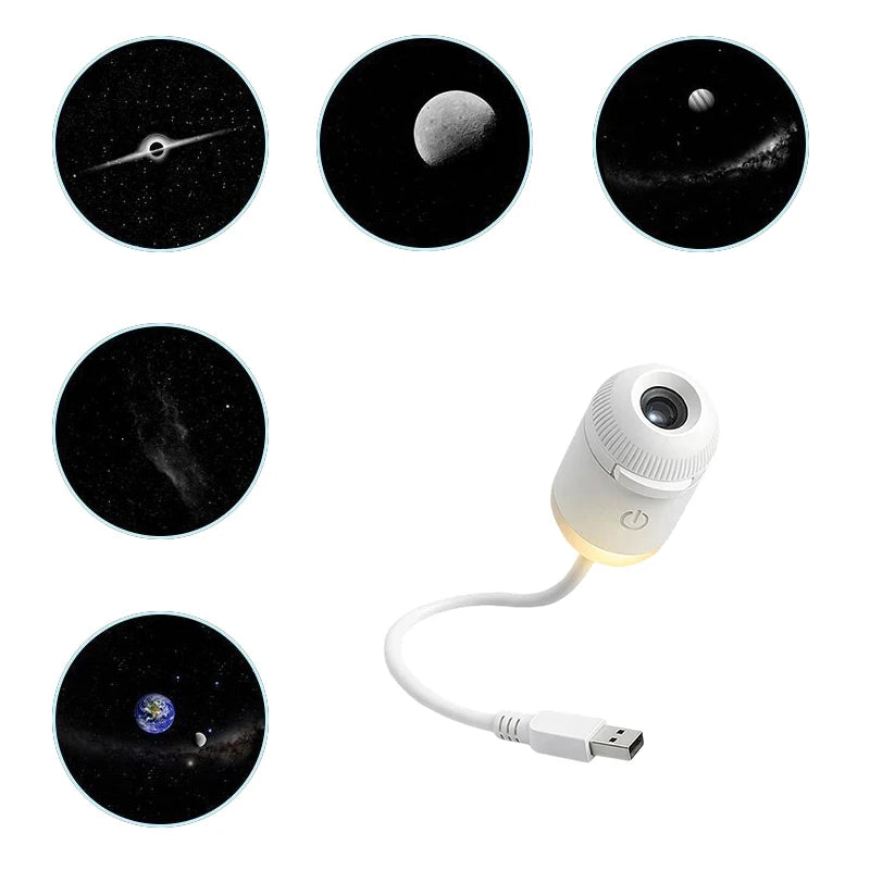 Cordless Led Wall Projector Universe Galaxy Sconce Sunset Lamp Wireless Charging Night Light For Home Bedroom Living Room Decor