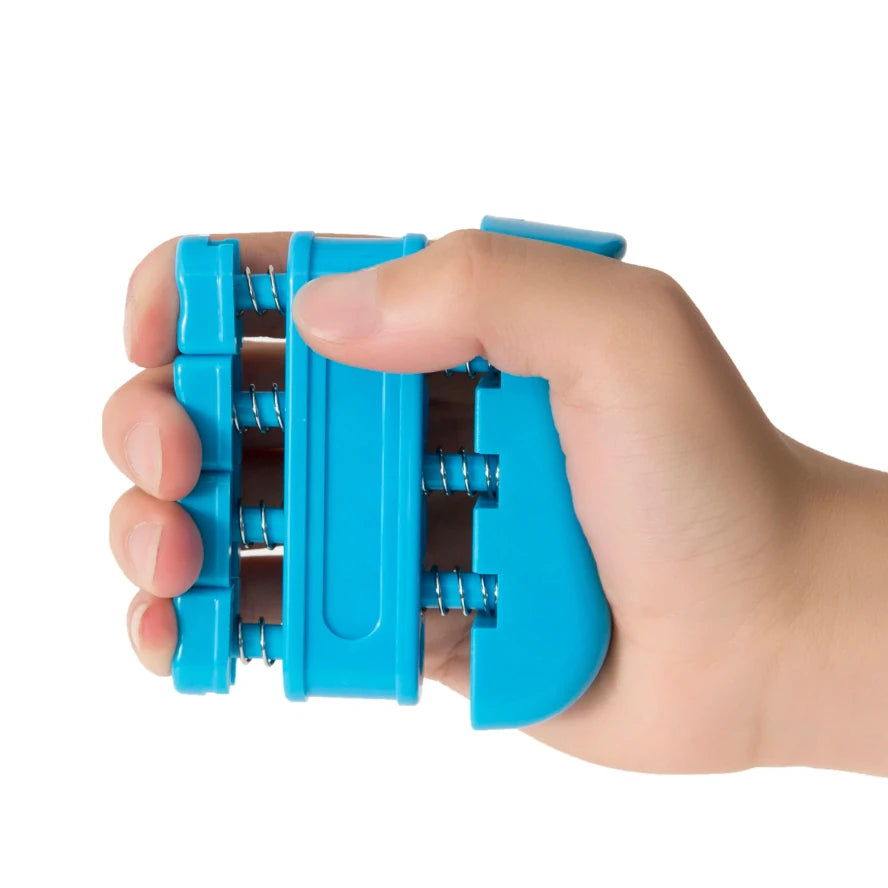1set Finger Strengthener- Finger Exerciser for Forearm- Hand Grip Workout Equipment for Musician, Rock Climbing and Therapy Blue