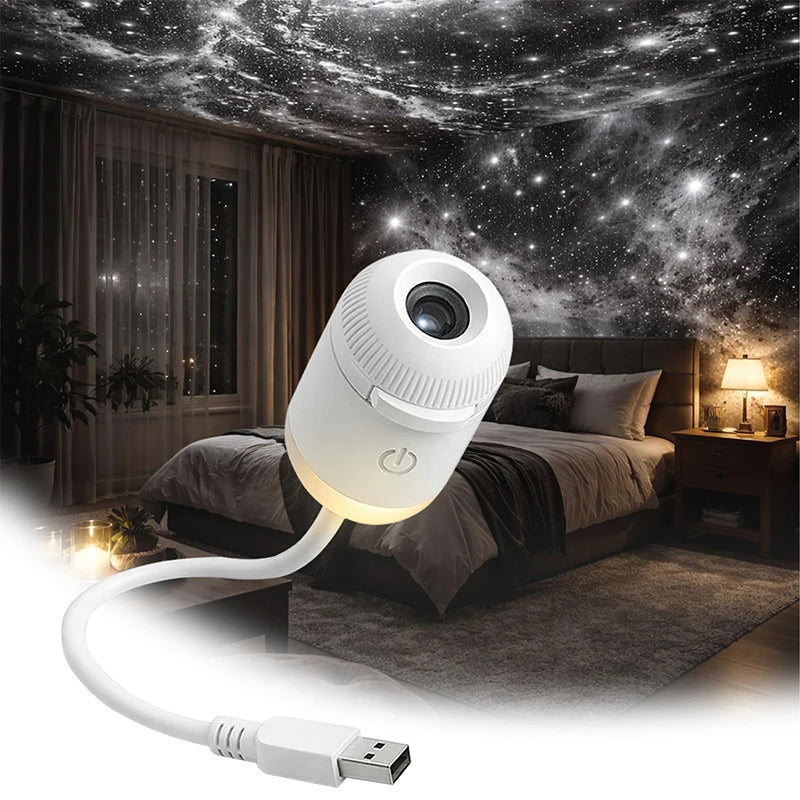 Cordless Led Wall Projector Universe Galaxy Sconce Sunset Lamp Wireless Charging Night Light For Home Bedroom Living Room Decor